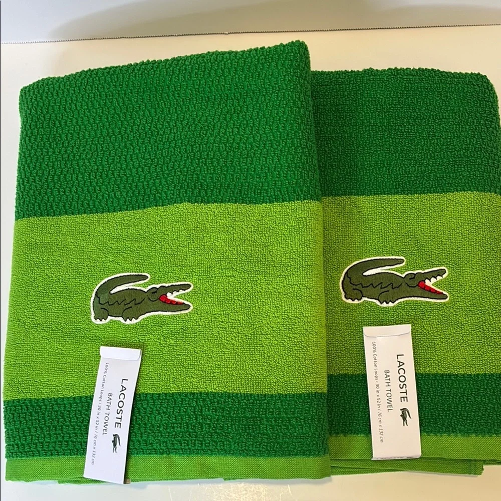 Lacoste Green Luxury Bath Towel Set
